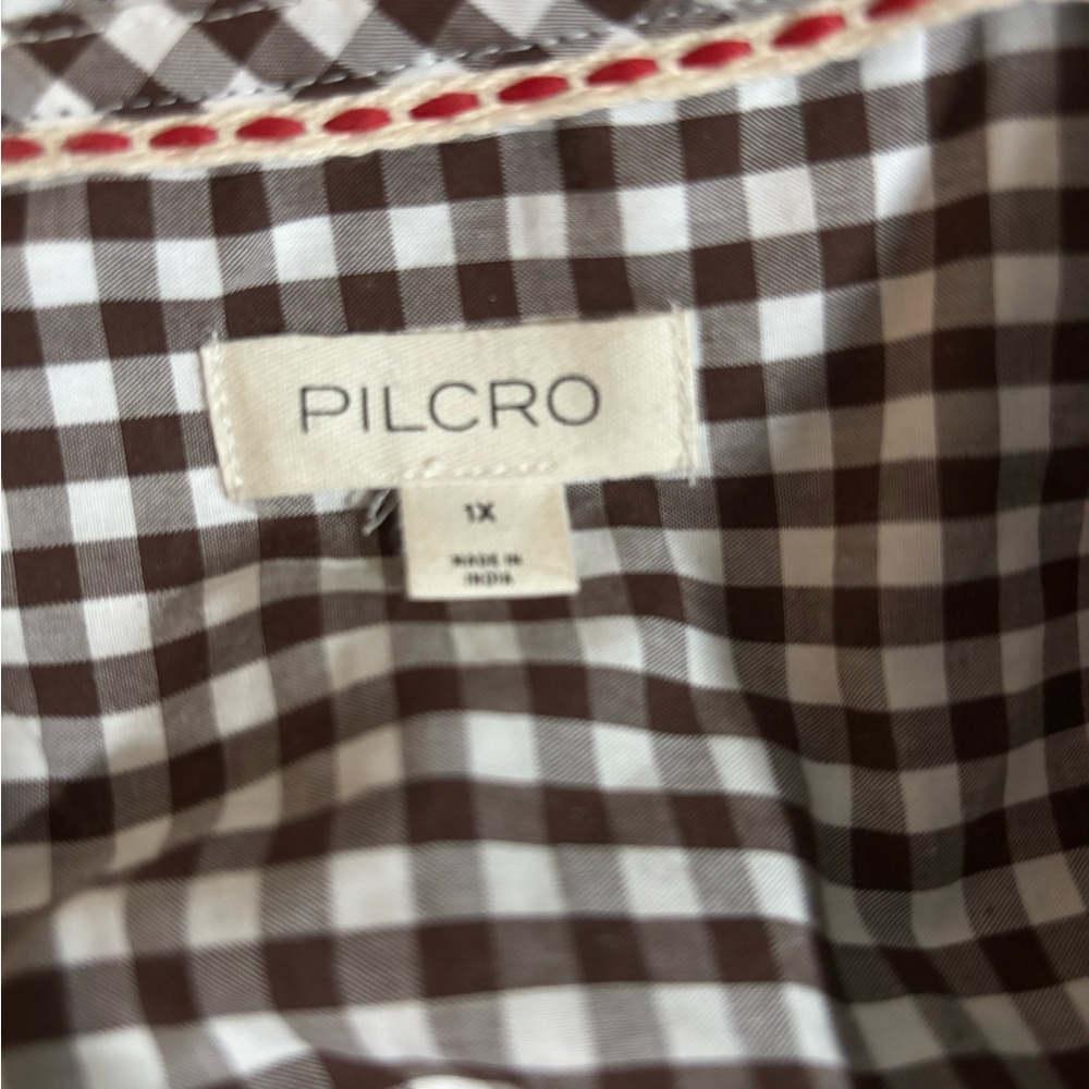 Pilcro Anthropologie Embroidered Smock Dress in Brown and Black - Picture 6 of 6
